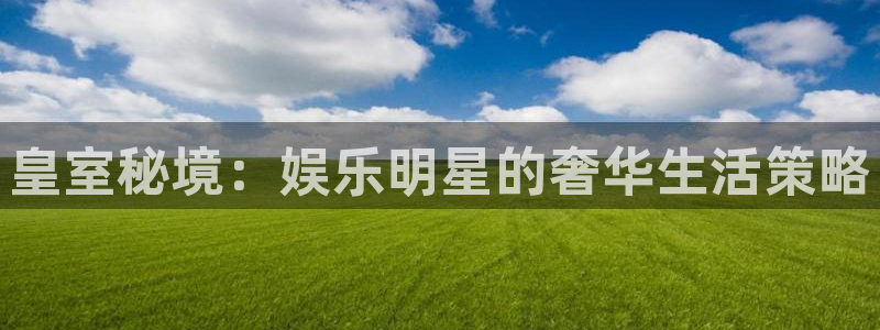 恒行2注册：皇室秘境：娱乐明星的奢华生活策略