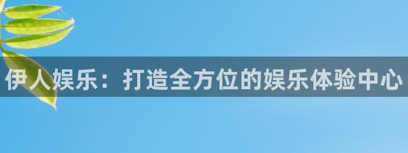 恒行4开户：伊人娱乐：打造全方位的娱乐体验中心
